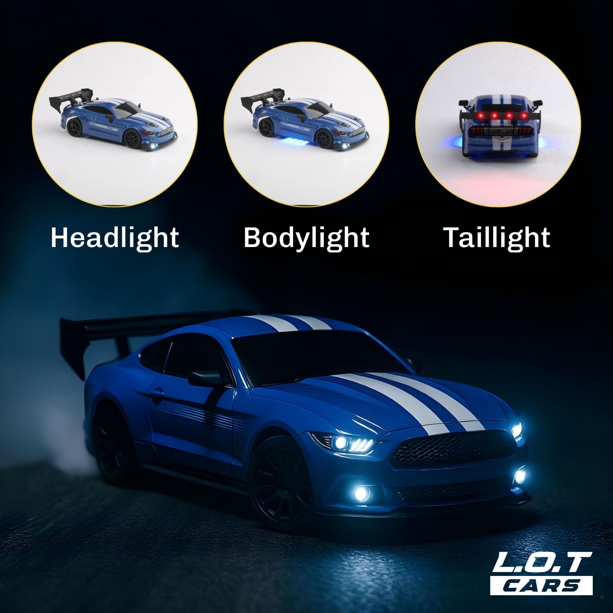 Ghost - Semi-Hobby Grade RC Drift Car with Lights