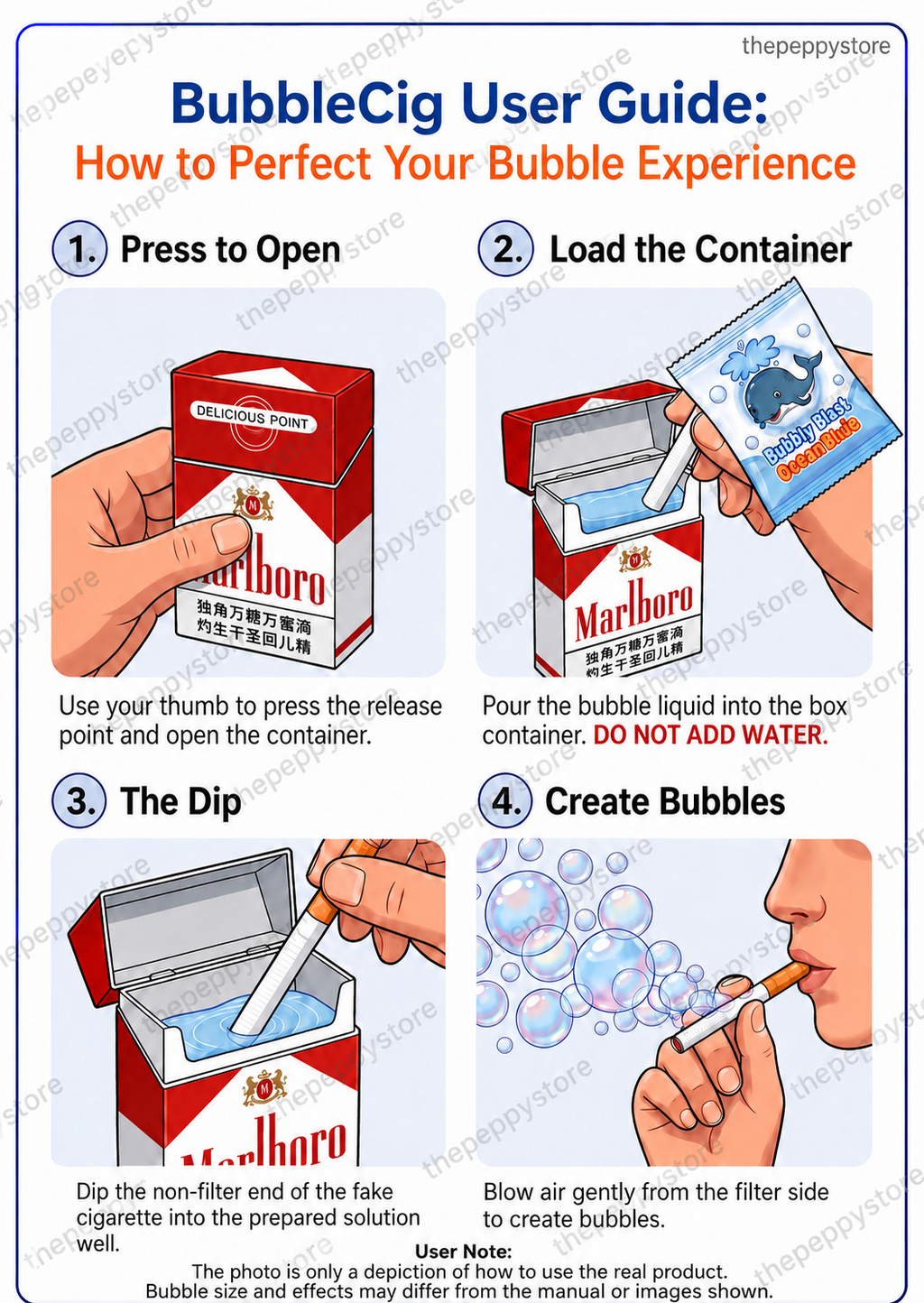 Bubble Case Prank Kit (Includes Case + 2 Fake Sticks + 2 Random Bubble Solution Packs)