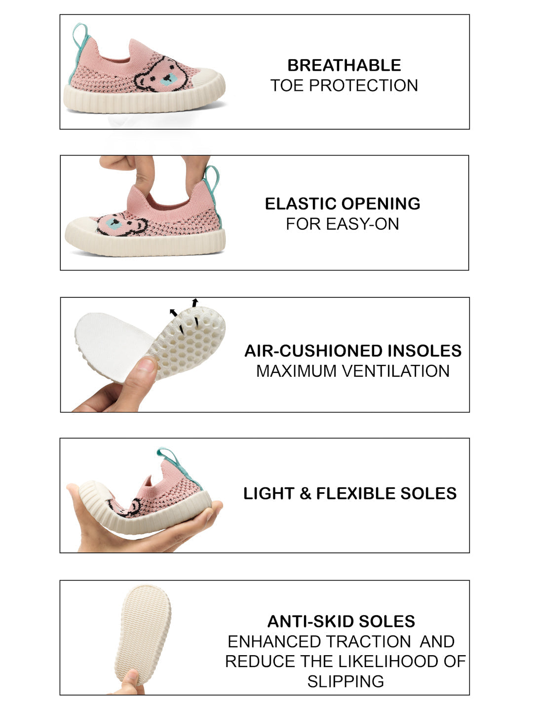 Teddy Toddlers' First Step Breathable Shoes - Pink (Unisex)