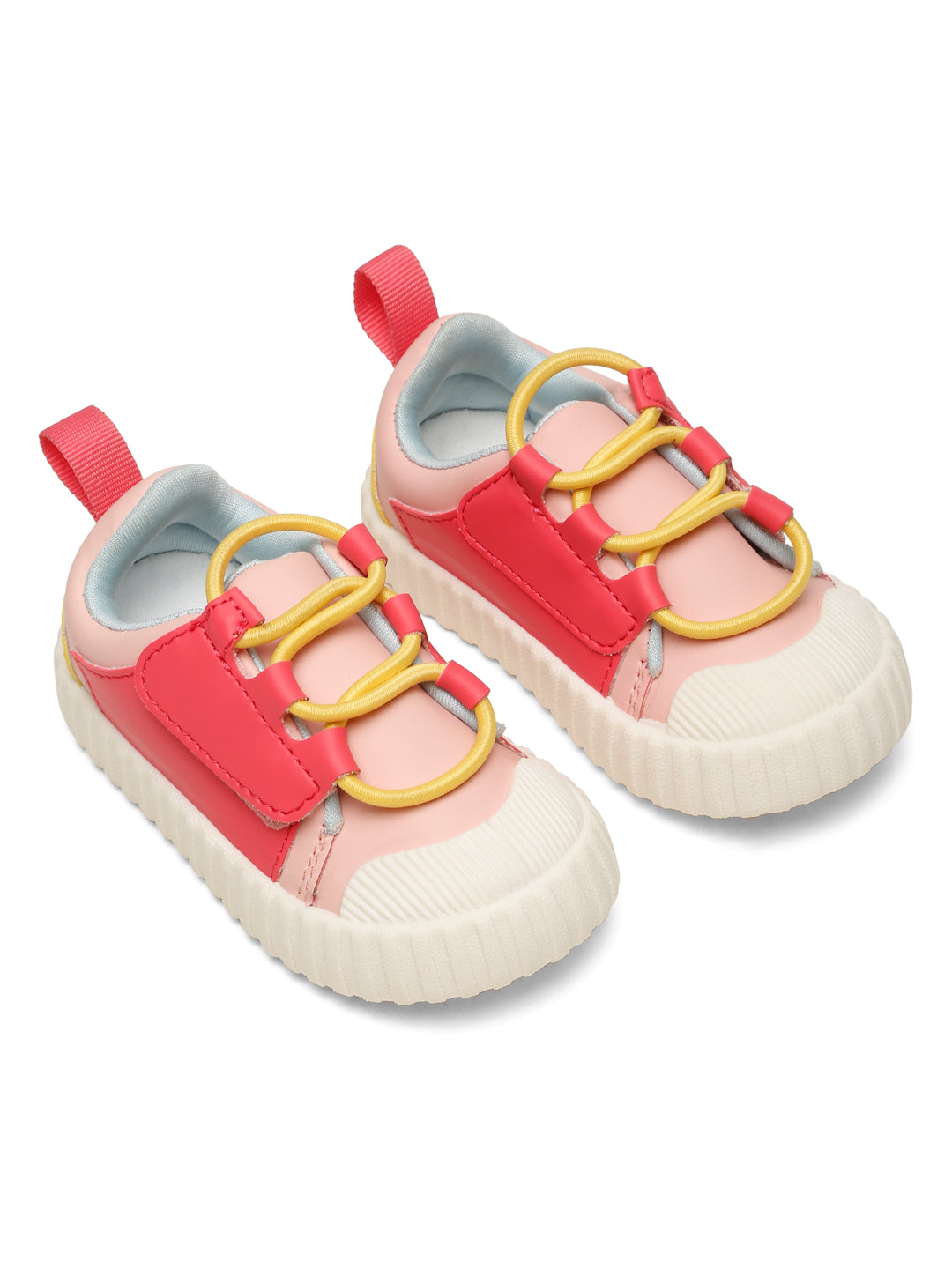 POCO Toddlers' Comfortable & LightWeight Lace-Free Sneakers- Pink (Girls)